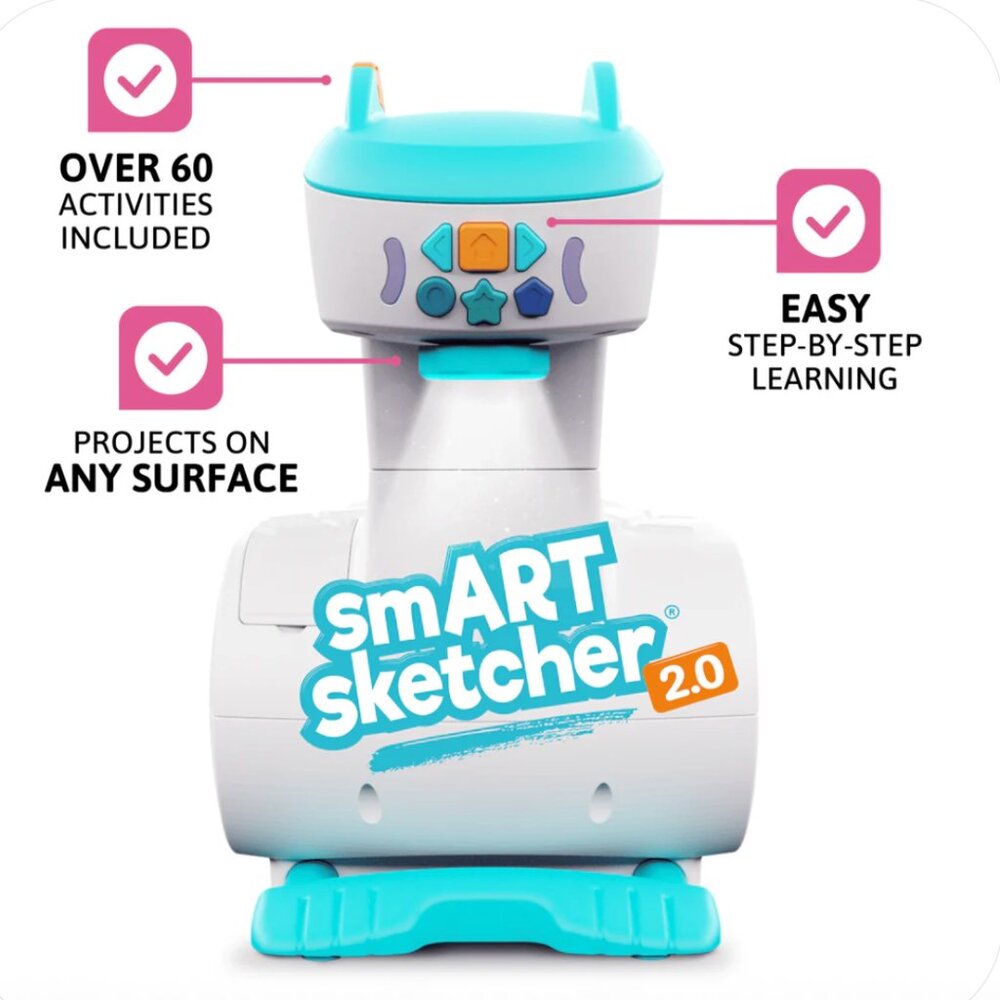 FLYCATCHER smART Sketcher 2.0 Drawing Projector for Kids - with 4 Cartridges